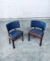 Set of Art Deco Curved Back Side Chairs, France, 1930s