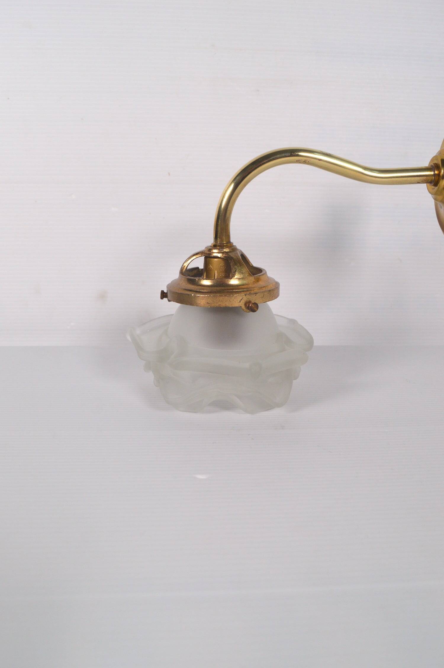 Swan neck flower wall light