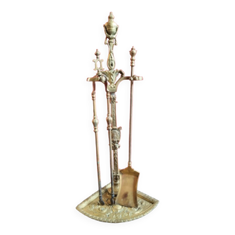Bronze fireplace set