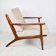 Danish Vintage Beige Boucle Armchair, 1970s
