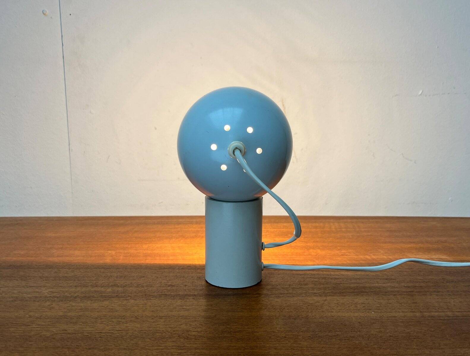 Swiss minimalist magnetic table lamp from the mid-century space age, 1960s.