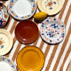 Set of 12 mismatched antique plates