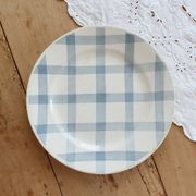 Plat de service vintage Moulin des Loups modèle Nappe bleu gris