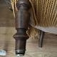 Joli fauteuil crapaud ancien velours moutarde