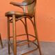 Set of 2 Bar Stools Restaurant Pub Tavern Curved Wood