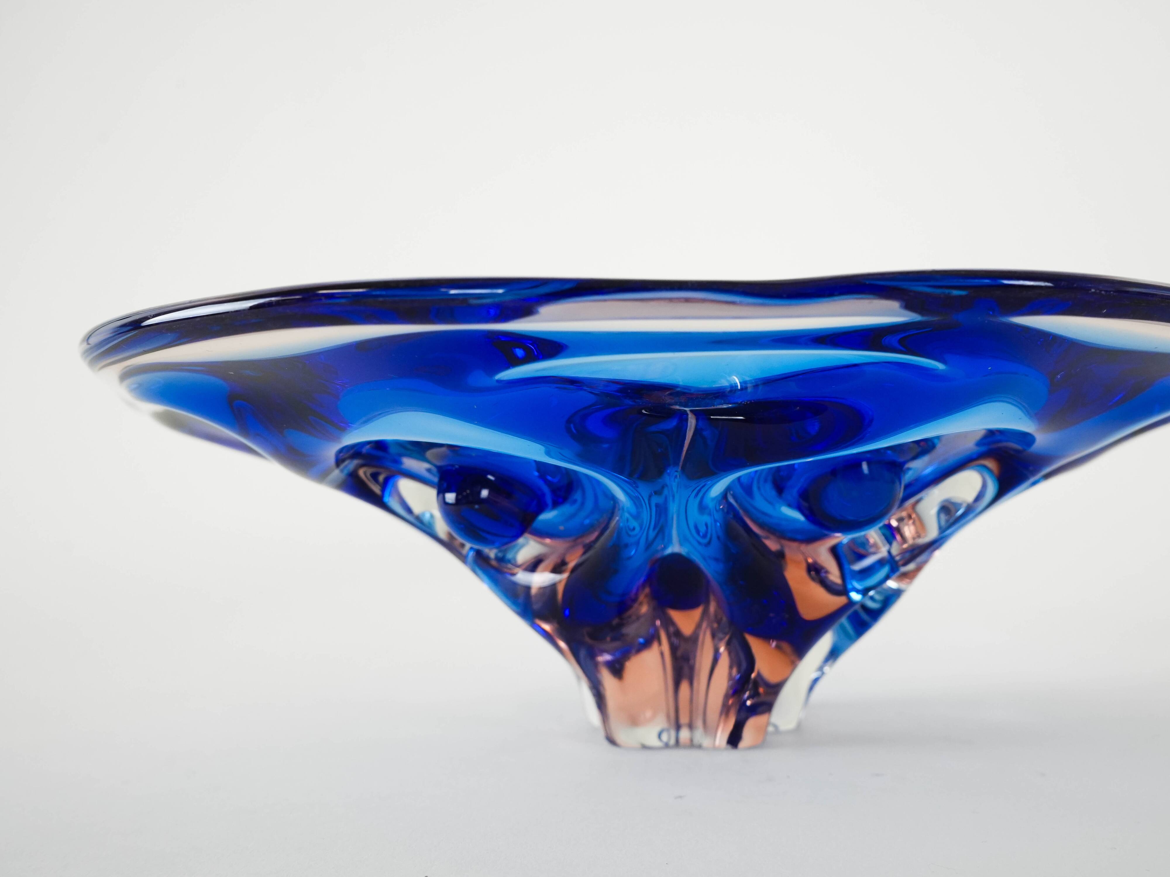 Cobalt bowl, Danish design, 1970s, made in Denmark