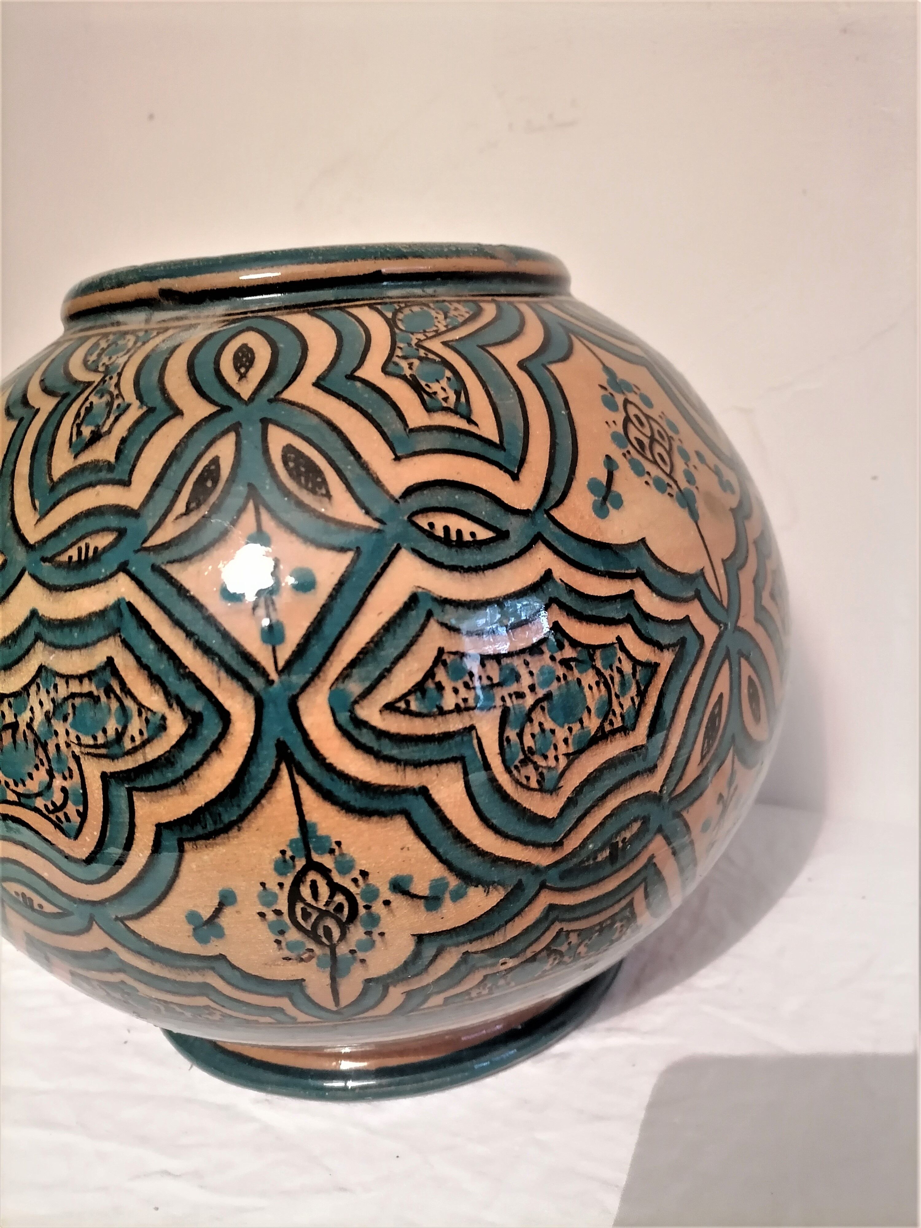 Moroccan oriental ball vase, year 40 - 50s