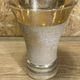Old golden vintage cone vase, tense décor, 50s, 60's