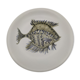 Fish plate by Alain Piclet unique piece Quimper