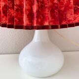 Vintage table lamp with pleated lampshade, mid century interior