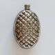 Vintage 1950s silver-plated flask in the shape of a pine cone.
