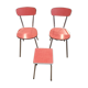 Lot de 2 chaises plus 1 tabouret formica
