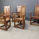 Vintage church chairs, set of 6 - 1950s