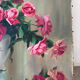 Tombée de roses, huile sur toile signé Miller Ranson