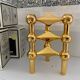 Series of 3 gold Nagel modular candlesticks