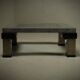 Large Maitland-Smith tessellated stone and brass coffee table 1980s