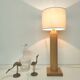 Lot 2 pieds de lampe arlus en bois vintage forme géométrique