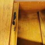 Roll table with storage, Danish design from the 60s