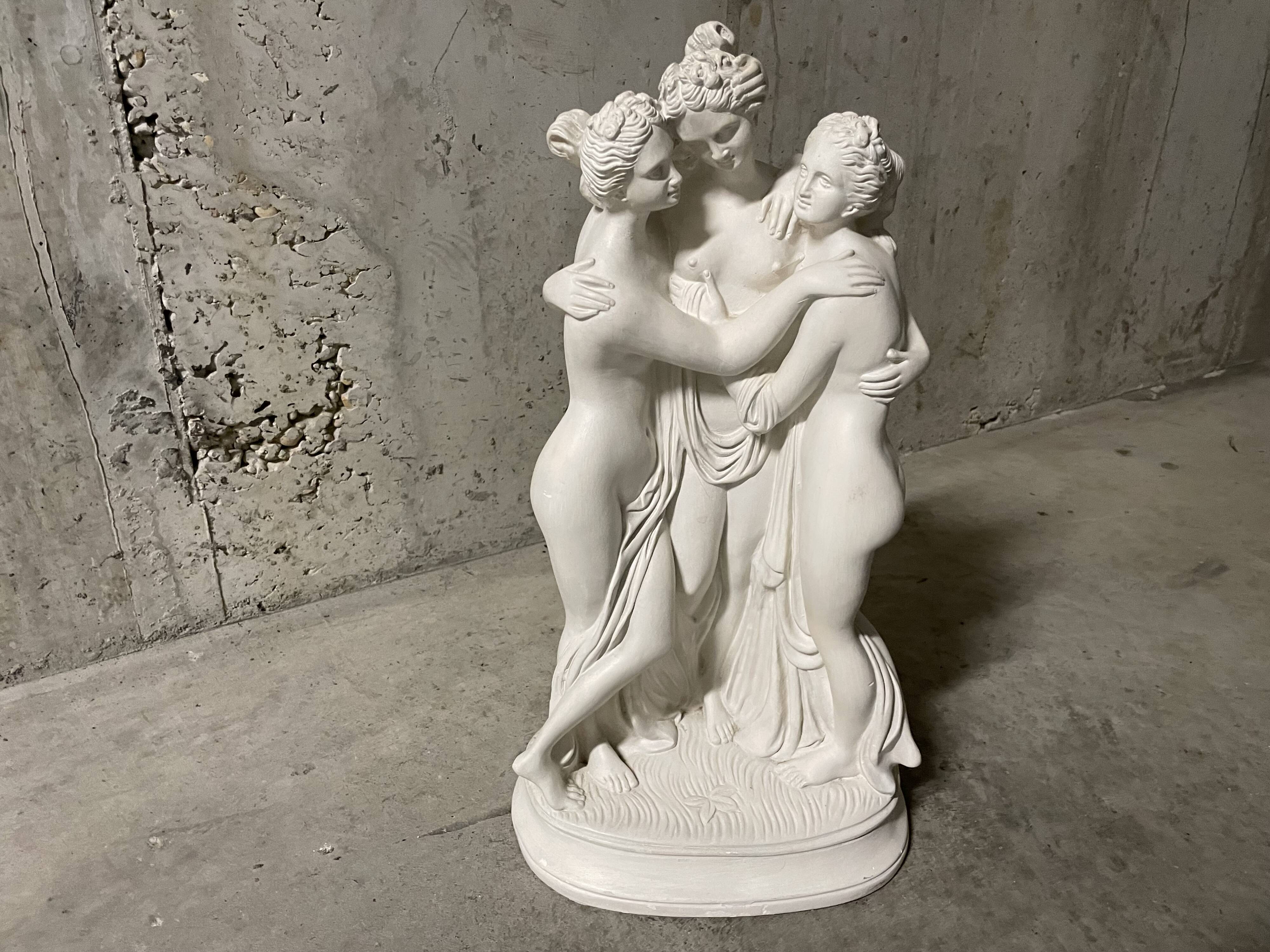 Plaster statue “The 3 Graces”