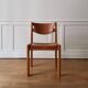 Elm and leather chair, Maison Regain, 1970/80