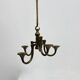 Brutalist bronze hanging chandelier by Michael Harjes, 1970s