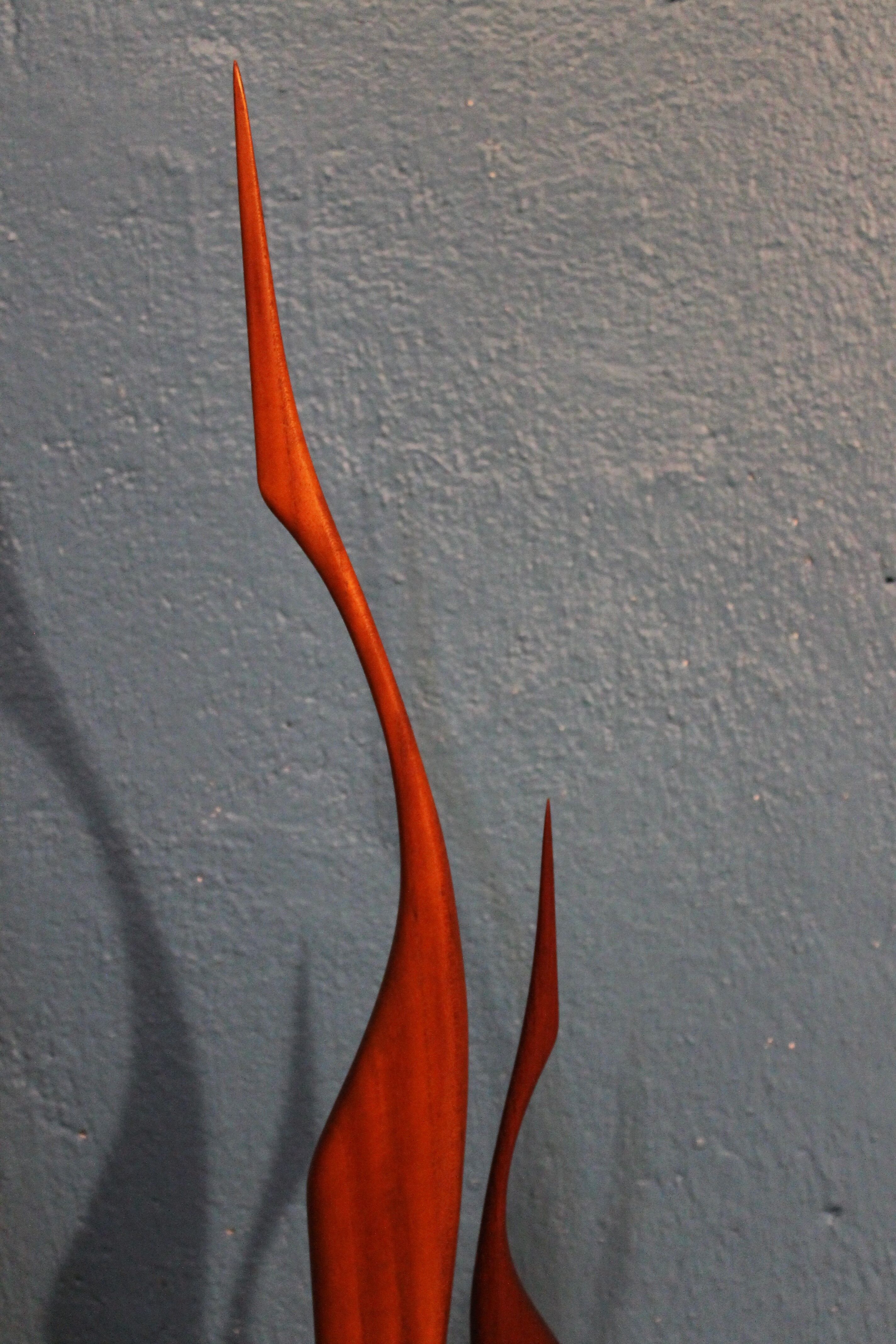 Statuette "Herons" teak 1960s
