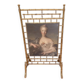 Gilded faux bamboo fireplace screen