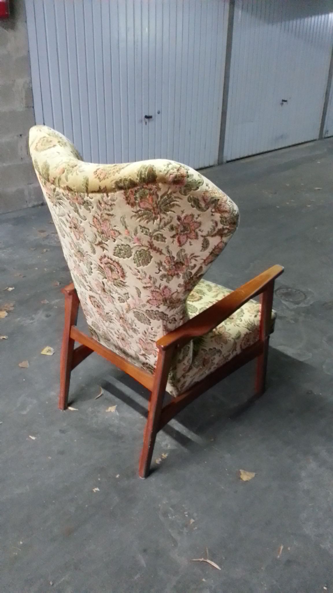 Chair wing chair flower Scandinavian styl Ib Kofod-Larsen for Carlo Gahrn