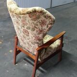 Chair wing chair flower Scandinavian styl Ib Kofod-Larsen for Carlo Gahrn