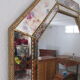 Miroir octogonal à parecloses,églomisé