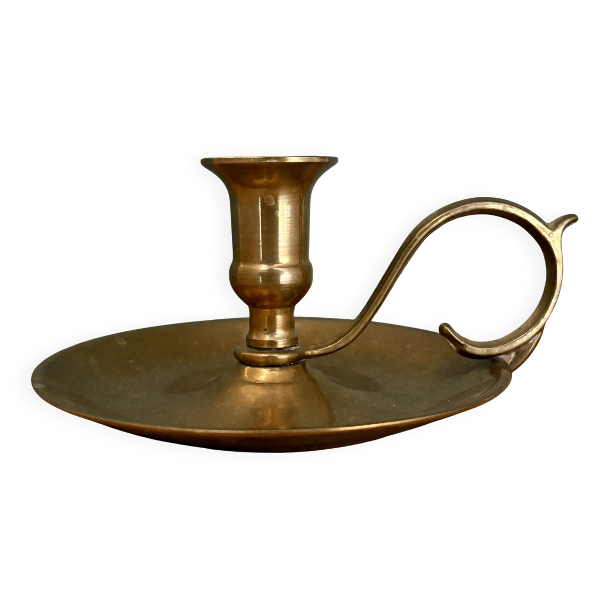 Antique brass candlestick - candle holder