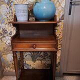 Console bedside table 1980 in brown glazed wood