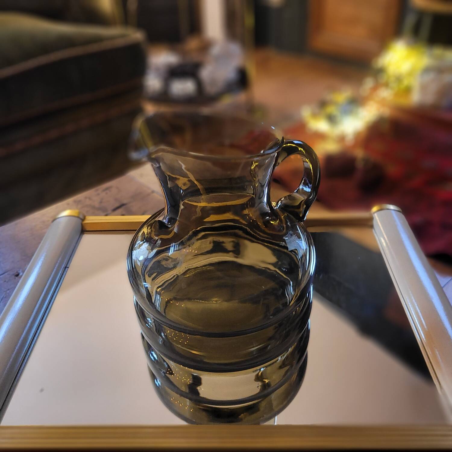 Smoked glass pitcher – 1970s