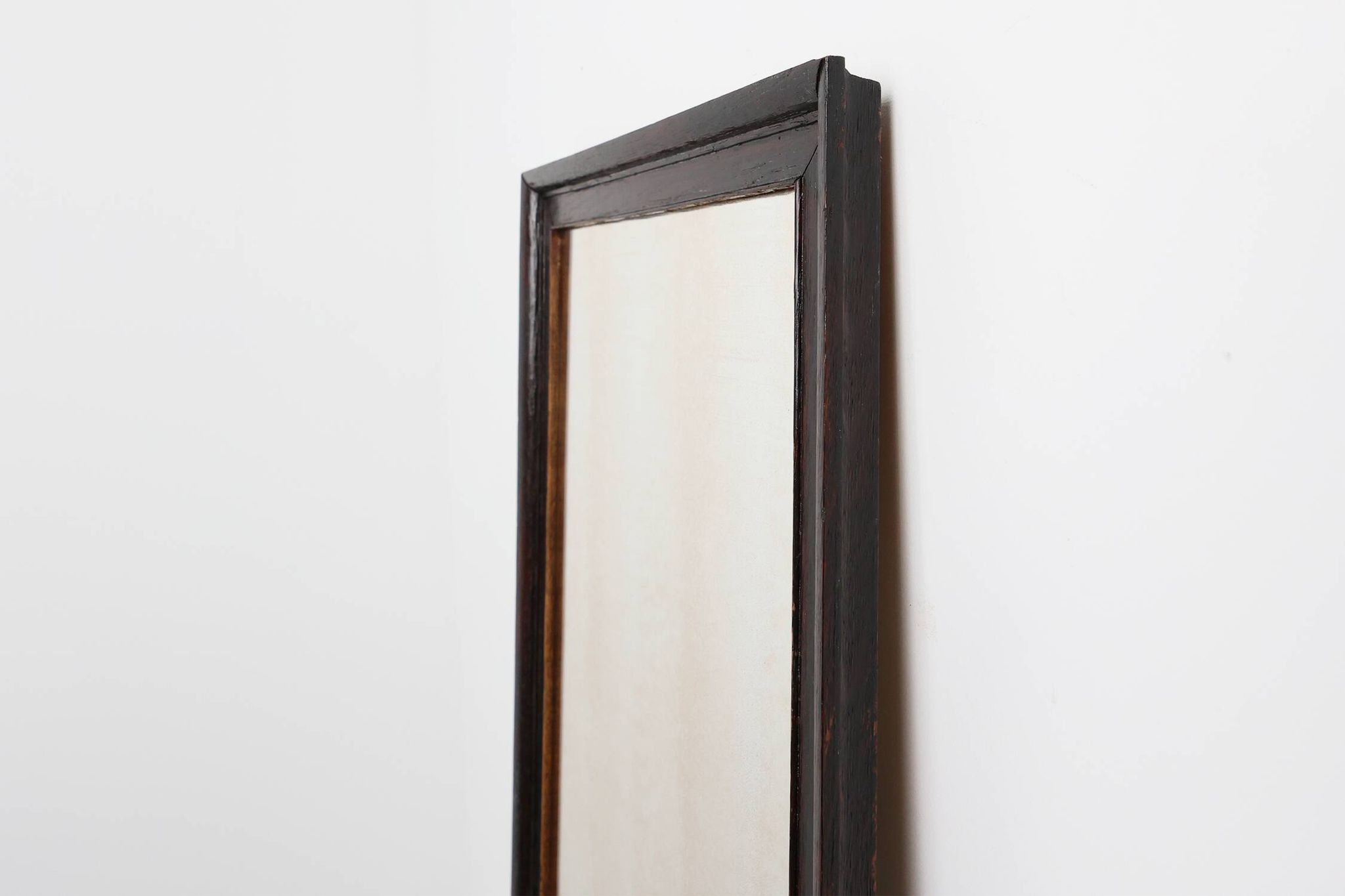 Miroir belge Art Déco en bois avec verre vieilli, vers 1930
