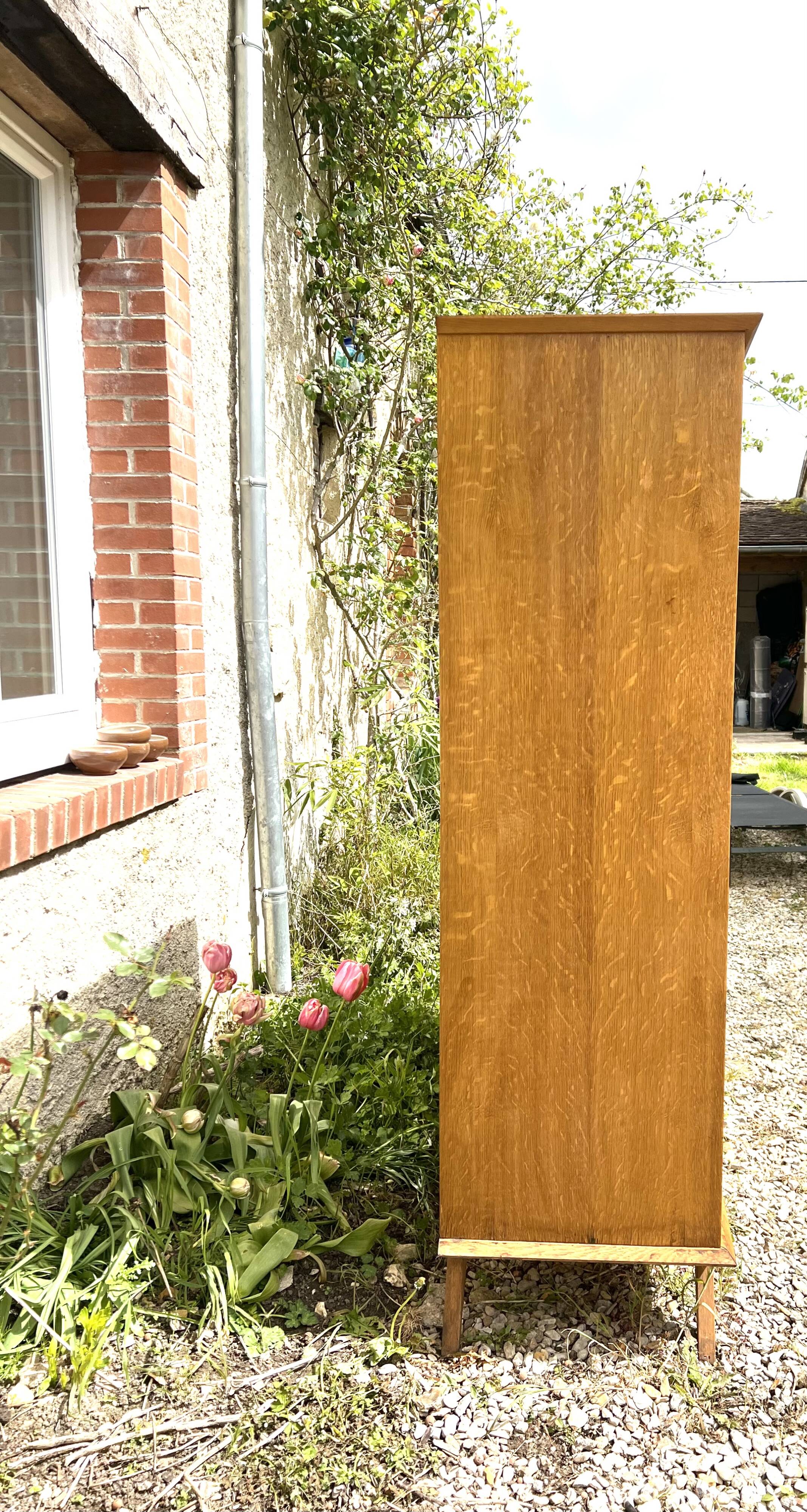 Parisian wardrobe in wood and rattan