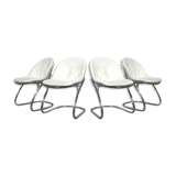 Set of 4 “Pascale” wire chairs designed by Gastone Rinaldi for Thema