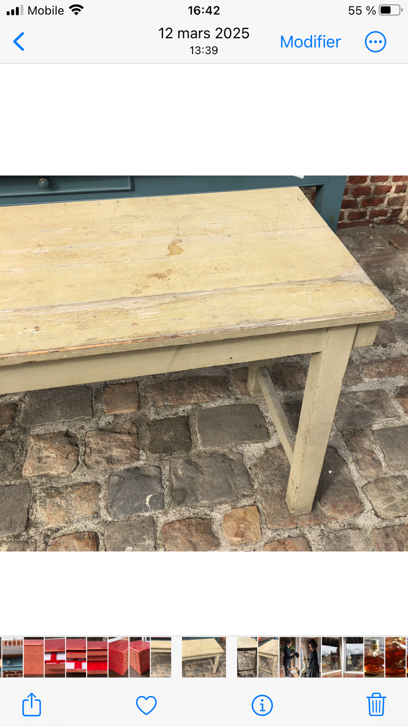 Antique kitchen table