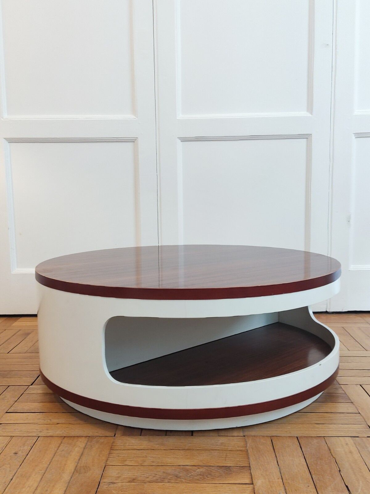 lacquered wood bar/coffee table - Italy 70s