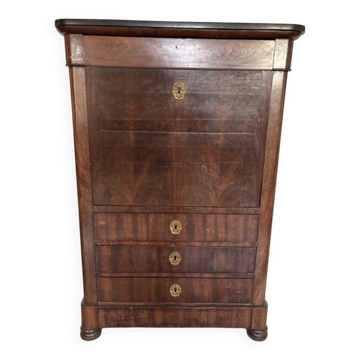 Flamed Mahogany Secretary - Louis-Philippe Period
