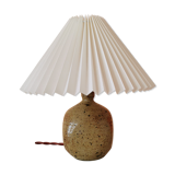 Upcycled lamp in pleated sandstone lampshade