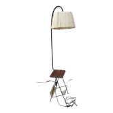 Vintage rope floor lamp magazine door