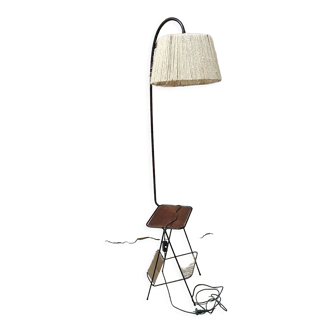 Vintage rope floor lamp magazine door