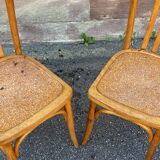 Pair of 1950s bistro cafe chairs