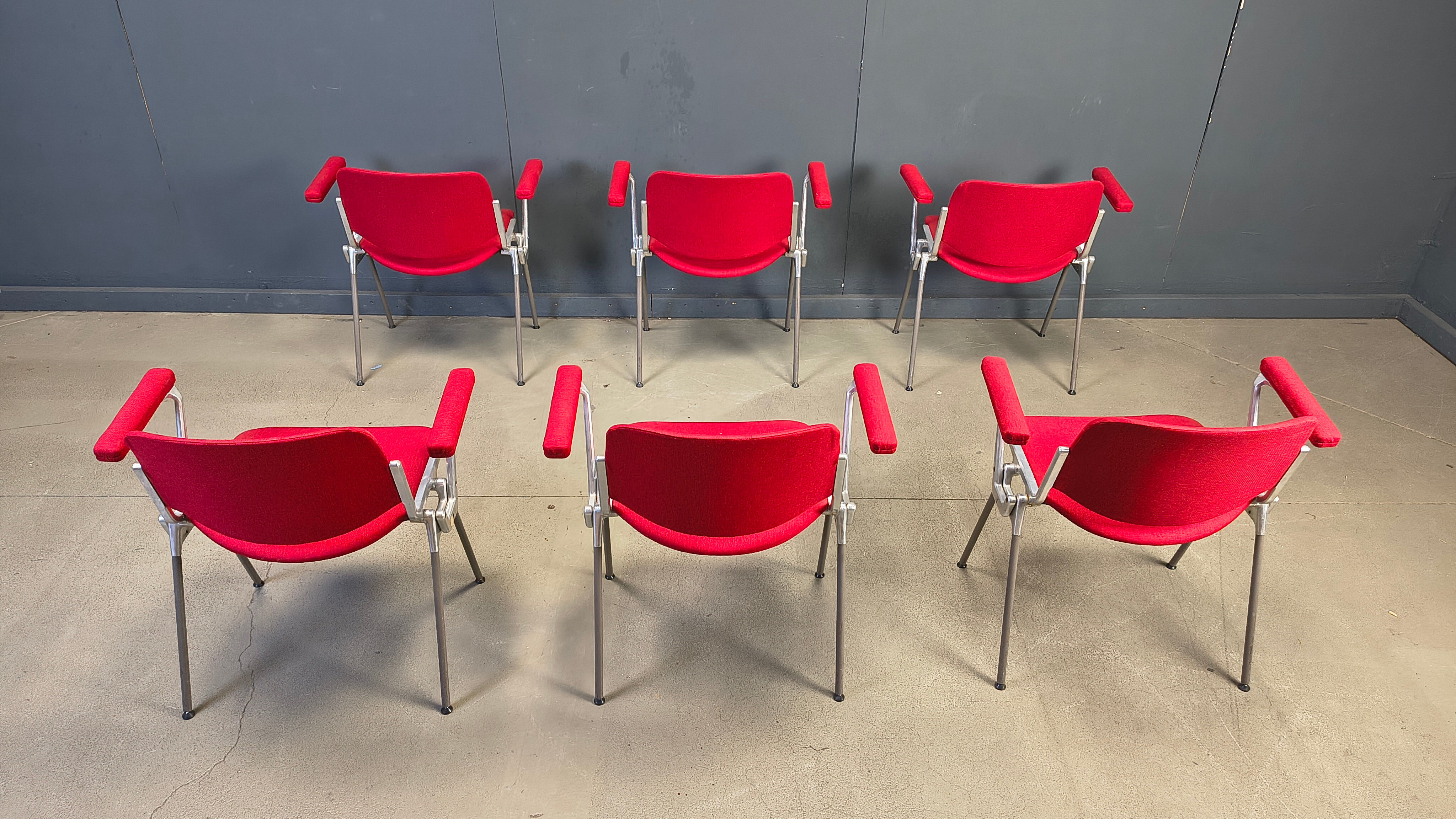 Chaises latérales vintage DSC 106 par Giancarlo Piretti pour Castelli, années 1970 - ensemble de 6