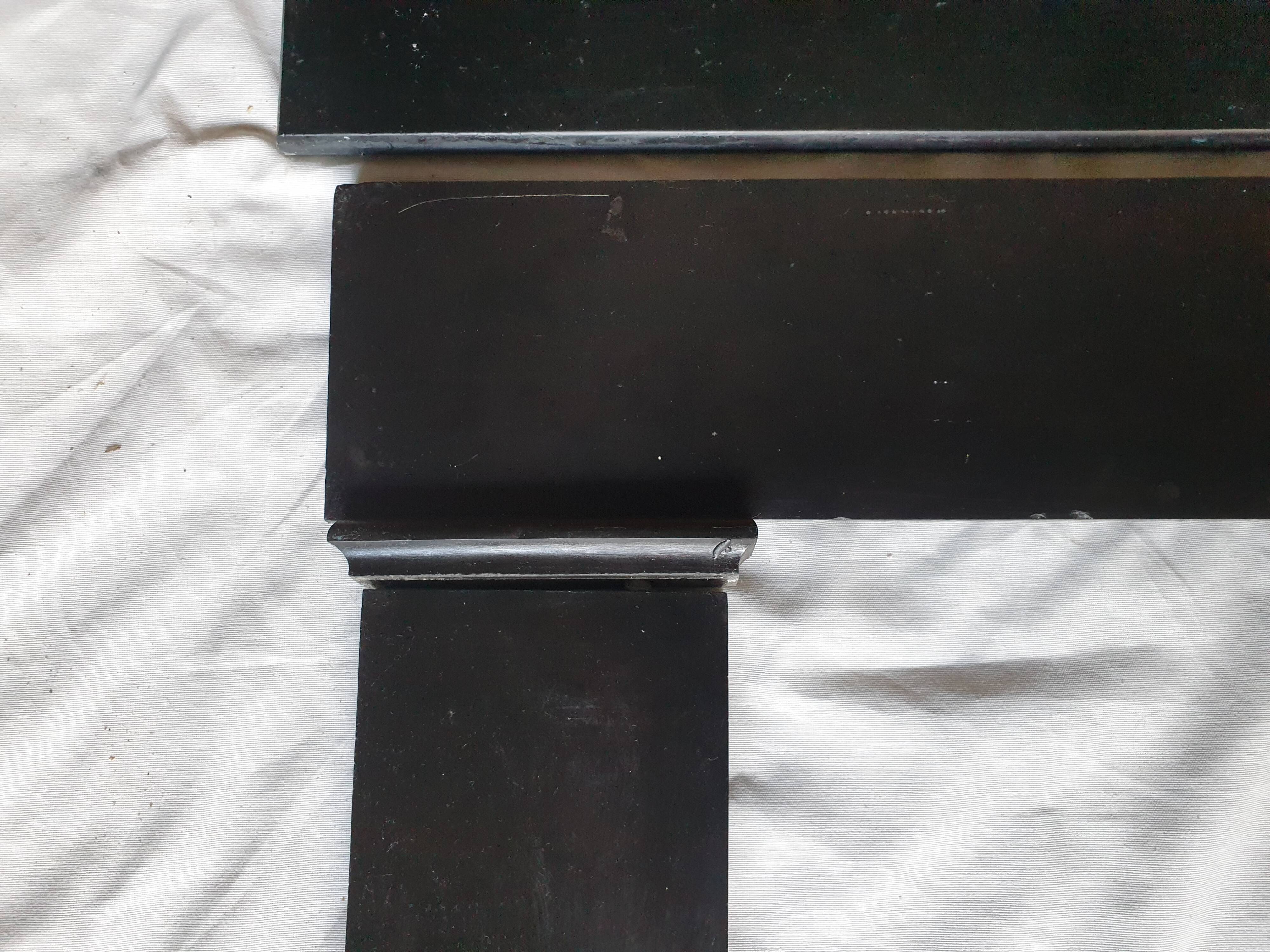 Black marble fireplace 1850