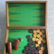 Old wooden jacquet/backgammon game