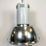 Industrial aluminium lamp with iron grid from siemens, 1980’s