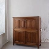 Gothic style carved oak cabinet | Belgium | 1900s