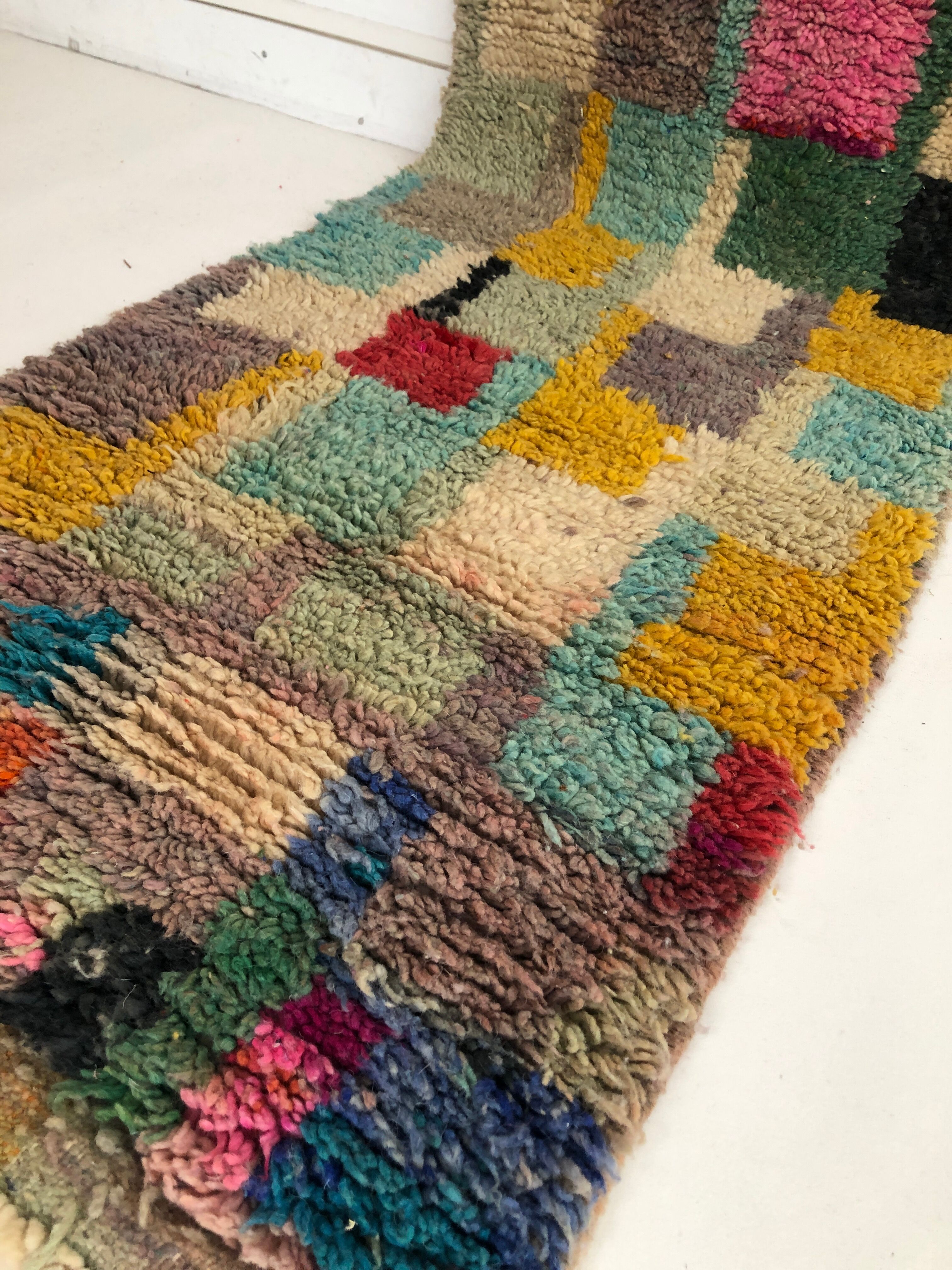 Moroccan Berber carpet corridor Boujaad 3,56x0.67m