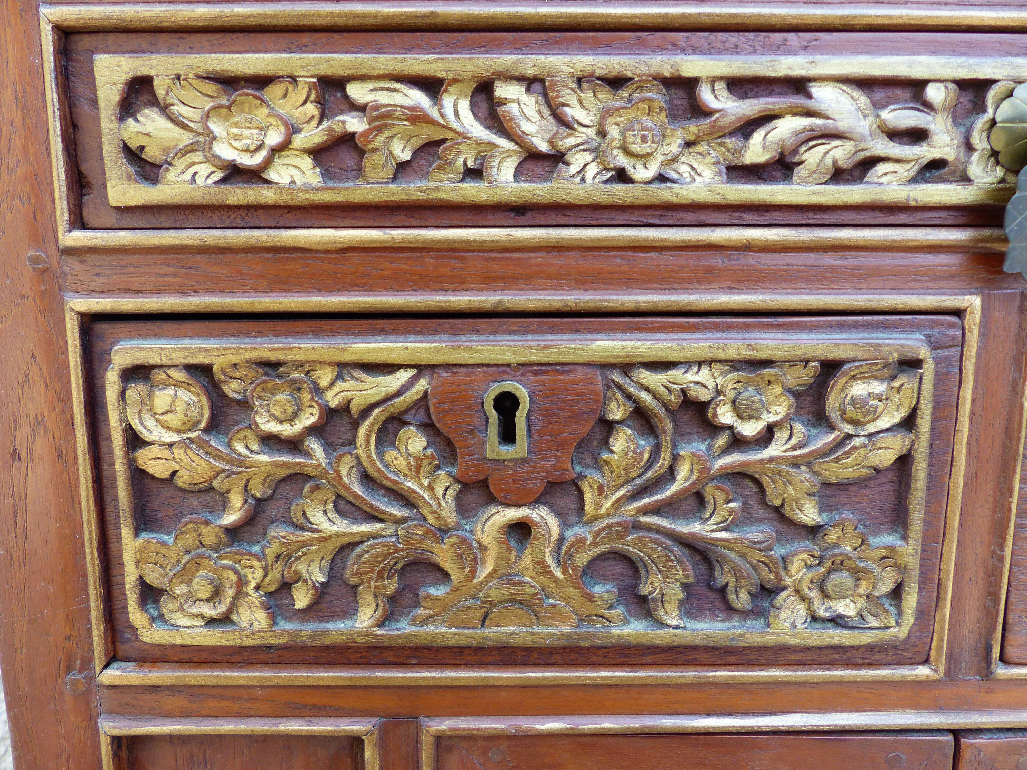 Pair of small peranakan chinese cabinets – indonesia – jakarta